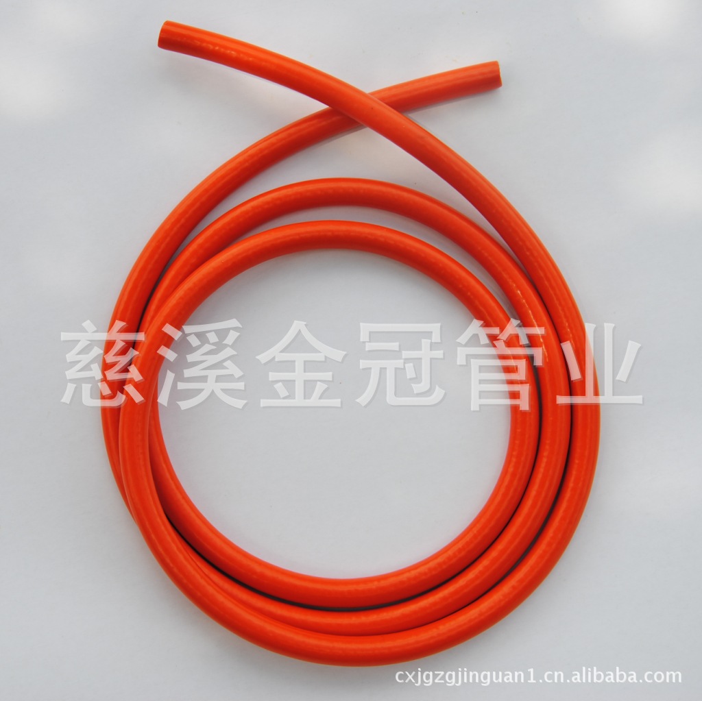 【厂家直销各类尺寸橙色PVC煤气管 编织管】价格,厂家,图片,塑料管,慈溪金冠管业-